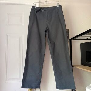 LE17SEPTEMBRE grey cotton belted straight leg cropped pants